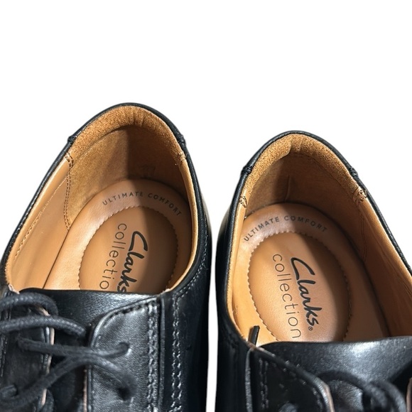 Clark’s men shoe,Tilden Cap toe,Oxford,black leather,classy,event,office 7.5 “ W - Picture 6 of 15